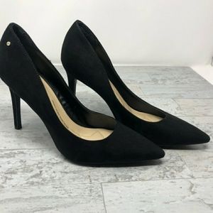Sam Edelman Circus Black Faux Suede Pumps